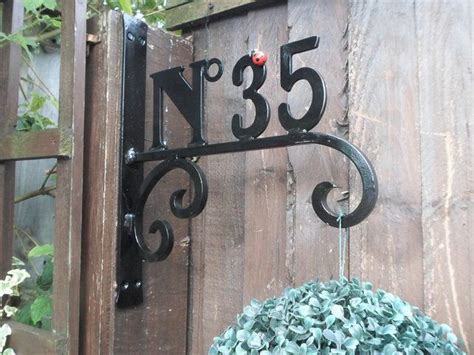 house number signs and metal brackets|House Number Bracket .